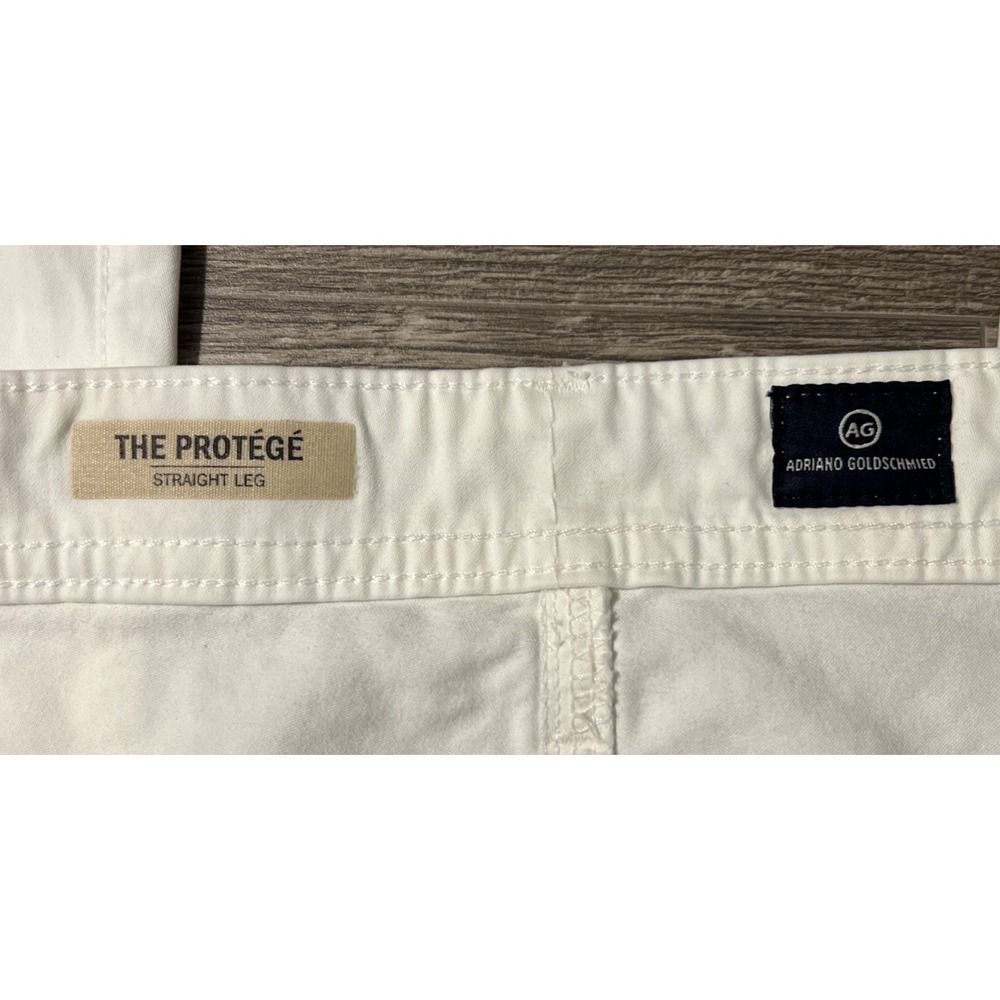 Adriano Goldschmied Protege Straight Leg White Denim Jeans Size 36x34 (37x36) - Picture 4 of 11